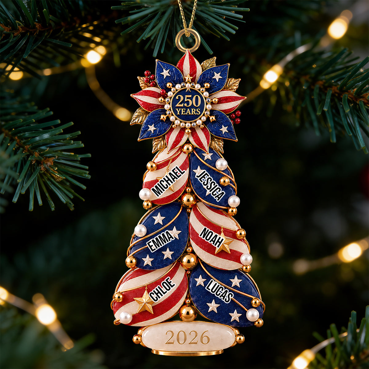 Proud Family Christmas Tree - Personalized Gifts For Patriot 03padt150926