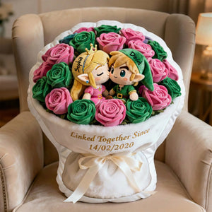 Blooming Hearts Shape Pillow - Personalized Gifts For Couple 04TGLU020226-Homacus