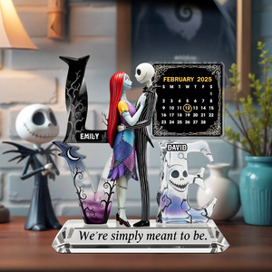 Romantic Skull Couple Acrylic Plaque Personalized Anniversary Gifts 06topu260625-Homacus