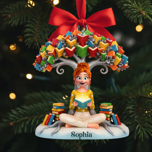Book Tree Christmas Ornament Personalized Gifts For Book Lovers 01NALU061025-Homacus