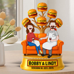 Burger Couple Acrylic Plaque Personalized Gifts For Couple 01OHQN050625PA-Homacus