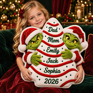 Family Christmas Tree Pillow - Personalized Gifts For Family 05nadt161026-Homacus