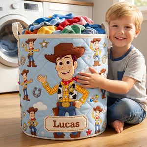 Unique Quilted Laundry Basket Personalized Gifts 04TODT290626-Homacus