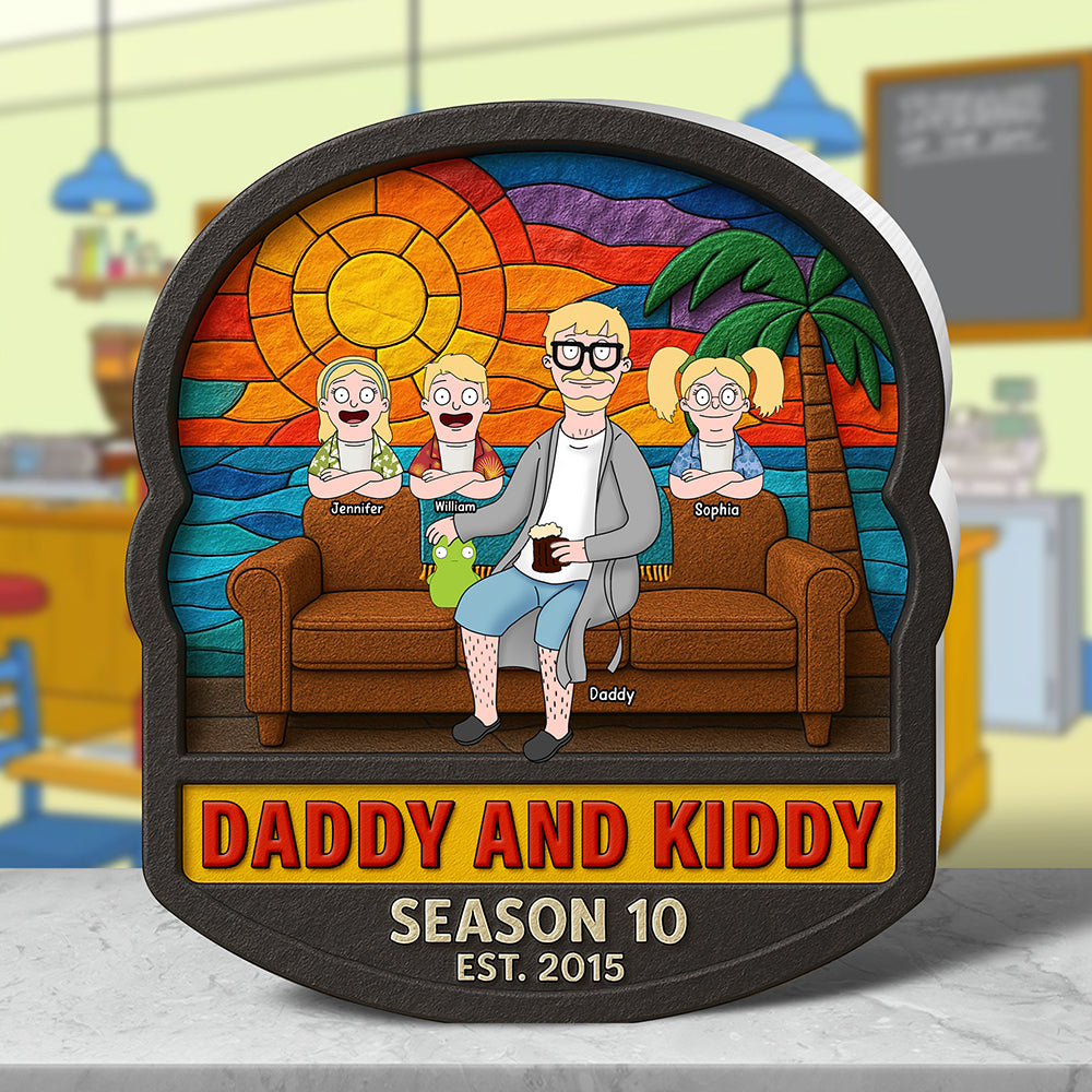 Daddy And Kiddy Acrylic Plaque - Personalized Gifts For Dad 05ohqn290425pahg-Homacus