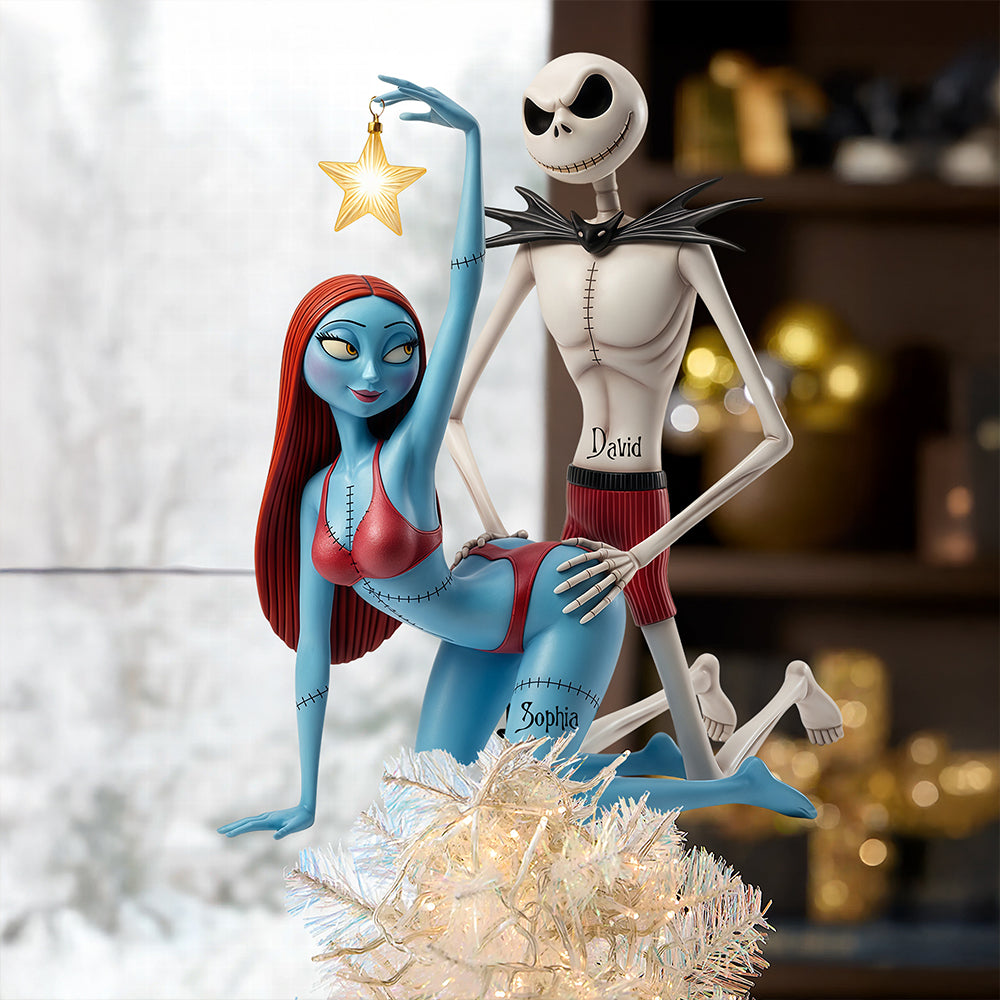 Funny Couple Tree Topper Personalized Gifts For Couple 06OHDT171125-Homacus