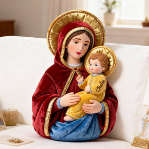 Blessed Virgin Mary Faith Pillow - Personalized Gifts For Christian 04OHLU221225-Homacus