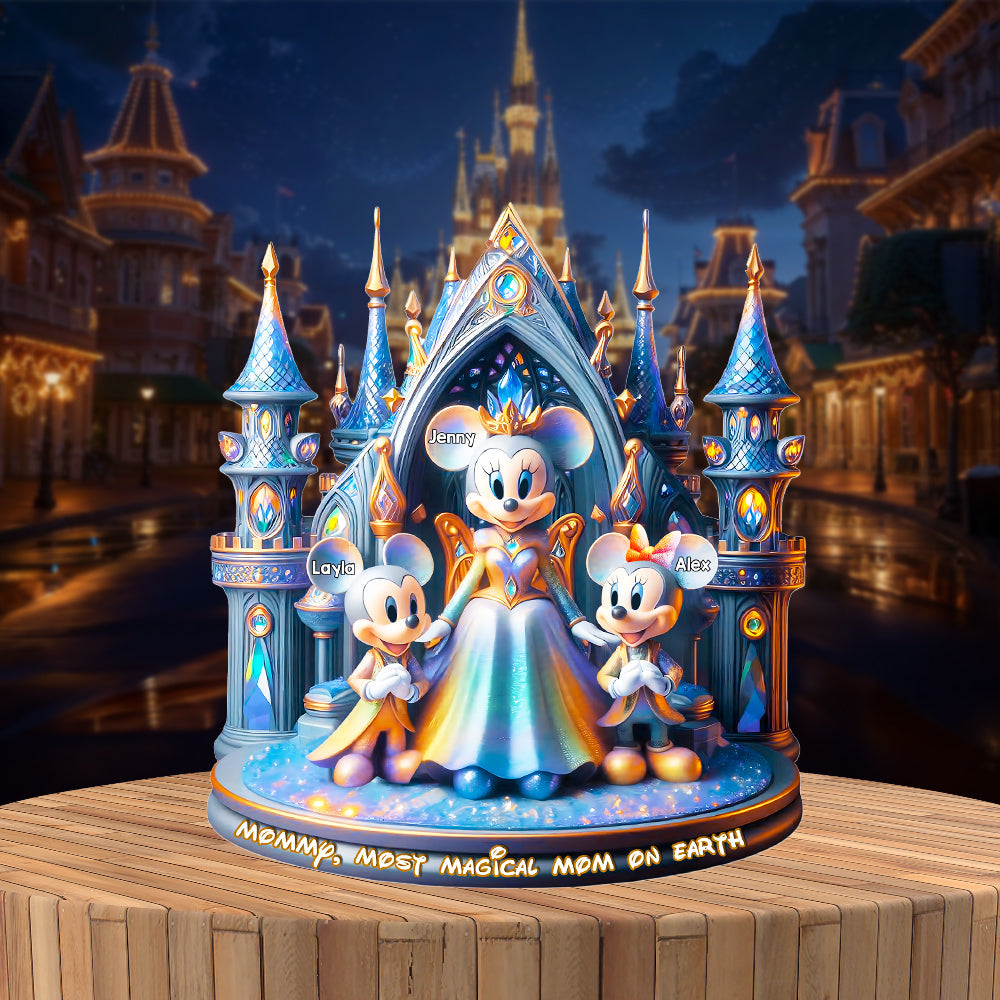 Enchanted Winter Castle Mom Plaque – Custom Christmas Gifts For Mom 03tgmh250325-Homacus