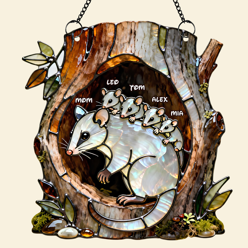 Opossum Mom Suncatcher Ornament - Personalized Gifts For Mother 04nadt100226-Homacus