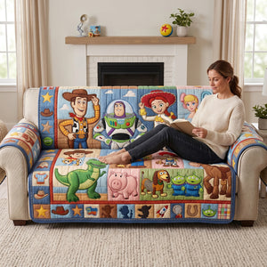 Fun Friends Quilted Sofa Cover Personalized Gifts For Friends 02HUTN230626-Homacus