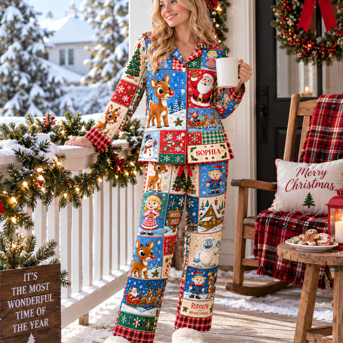 Cozy Christmas Button Up Pajama Set - Personalized Christmas Gifts 04naqn070926-Homacus