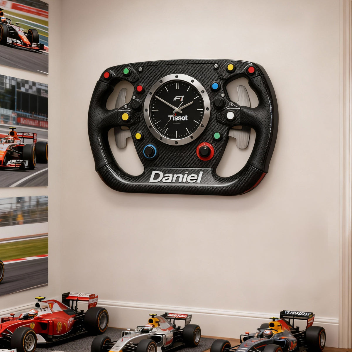 Steering Wheel Acrylic Hanging Wall Clock - Personalized Gifts For Speed Lovers 03kilu241225-Homacus