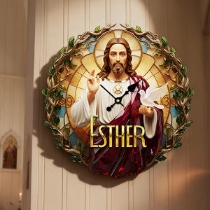 Christian Acrylic Hanging Wall Clock - Personalized Gifts For Christian Lovers 02pata251225-Homacus