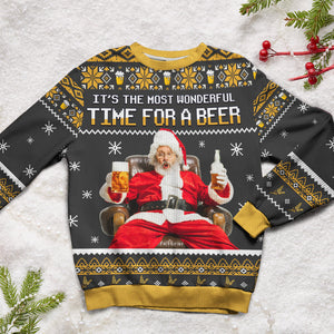 Custom Photo Gifts For Beer Drinker Ugly Sweater, Funny Christmas Gift 03qhtn091024-Homacus