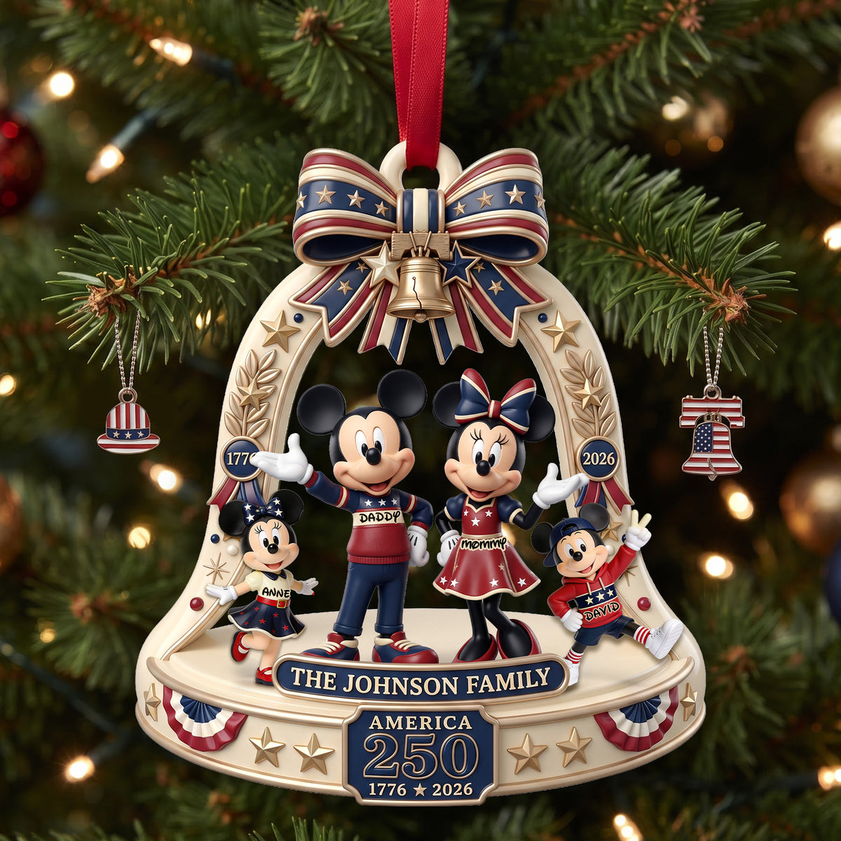 Proud Patriot Family Acrylic Ornament - Personalized Christmas Gift For Family 08tolu310826-Homacus