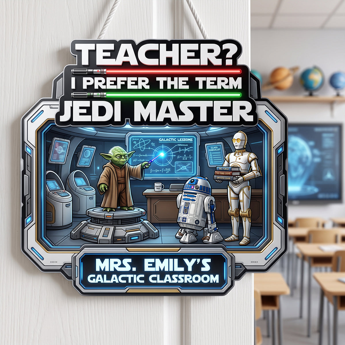 Galactic Classroom Acrylic Sign - Personalized Gifts For Teacher 04hata240726-Homacus