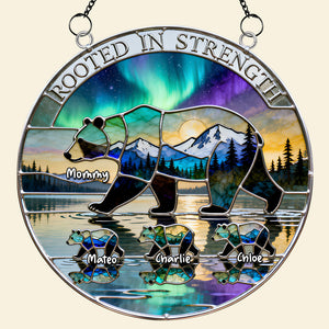 Aurora Bear Mom Tribal Suncatcher - Personalized Gifts For Moms 01QHDT190326-Homacus