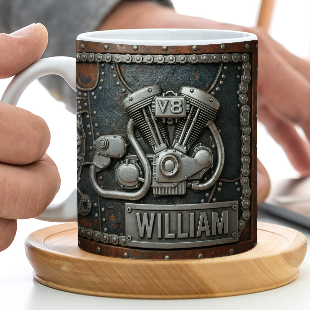 Motorcycle Engine Coffee Mug – Personalized Gifts For Bikers 02tgqn041225-Homacus