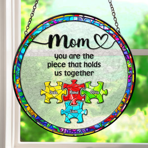 Puzzle Stained Glass - Personalized Gifts For Mom 02ACDT240325-Homacus