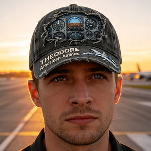 Airplane Cockpit Instrument Panel Classic Cap - Personalized Gifts For Pilot 02nadt300326-Homacus