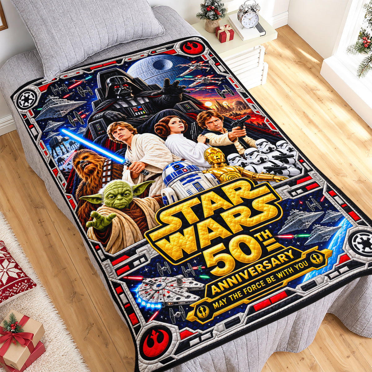 50 Years: The Cosmic Warrior Blanket - Personalized Gifts 01OHQN011026
