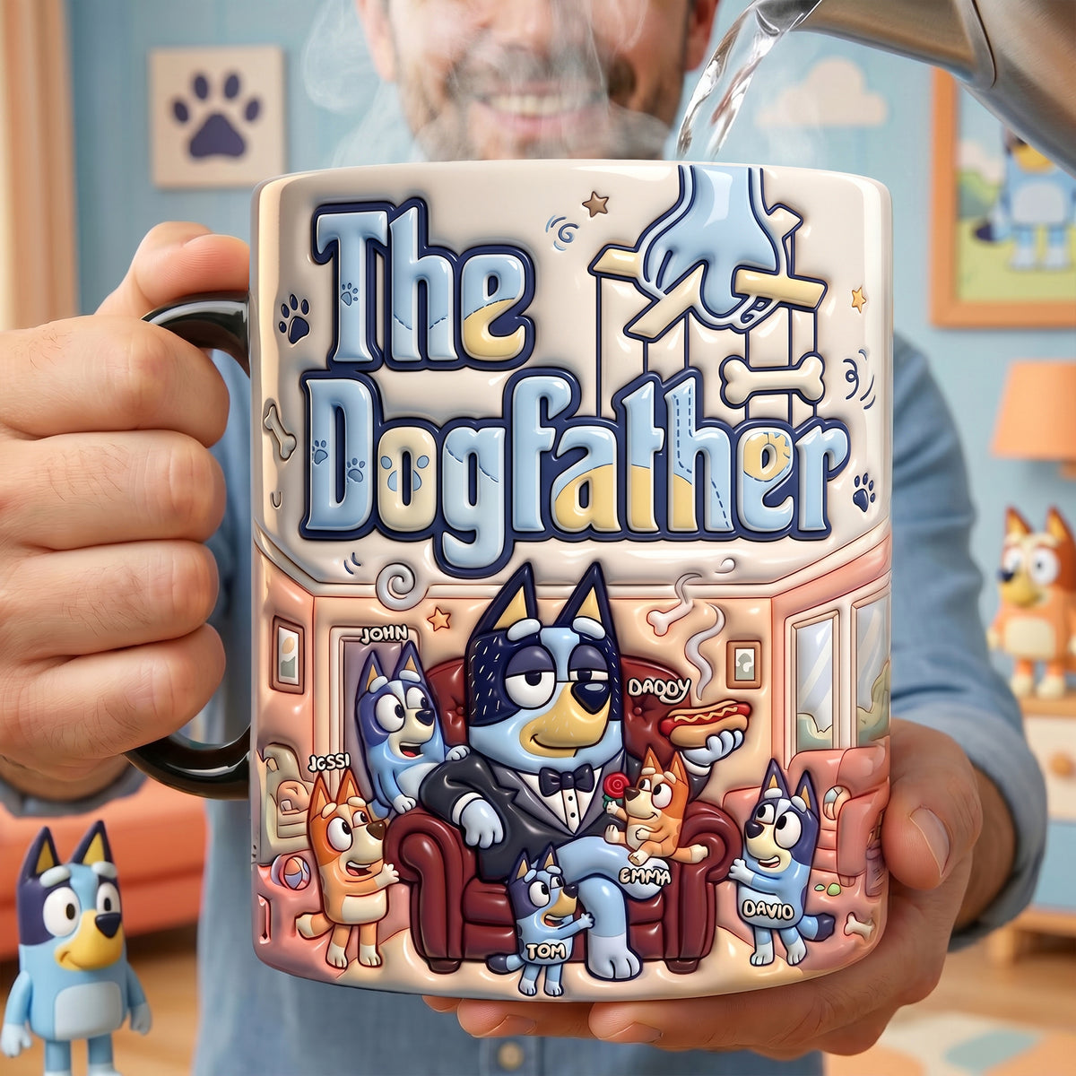 Cozy Puppy Dad Magic Coffee Mug - Personalized Gifts For Dads 02QHLU150526-Homacus