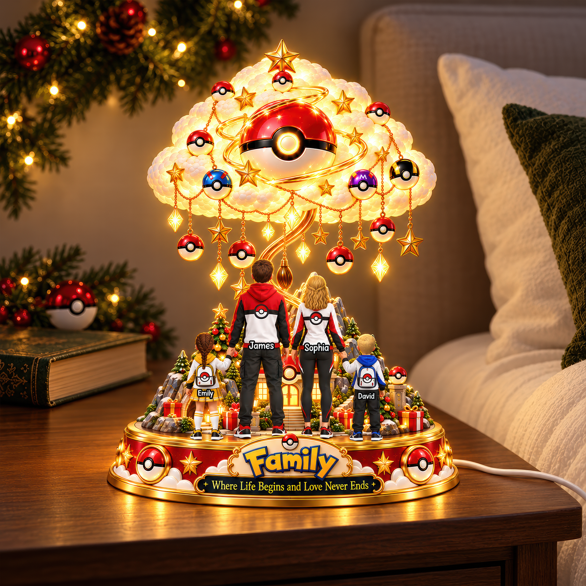 Colorful Creature Family Acrylic Light Box - Personalized Christmas Gifts For Family 01ohqn131026-Homacus