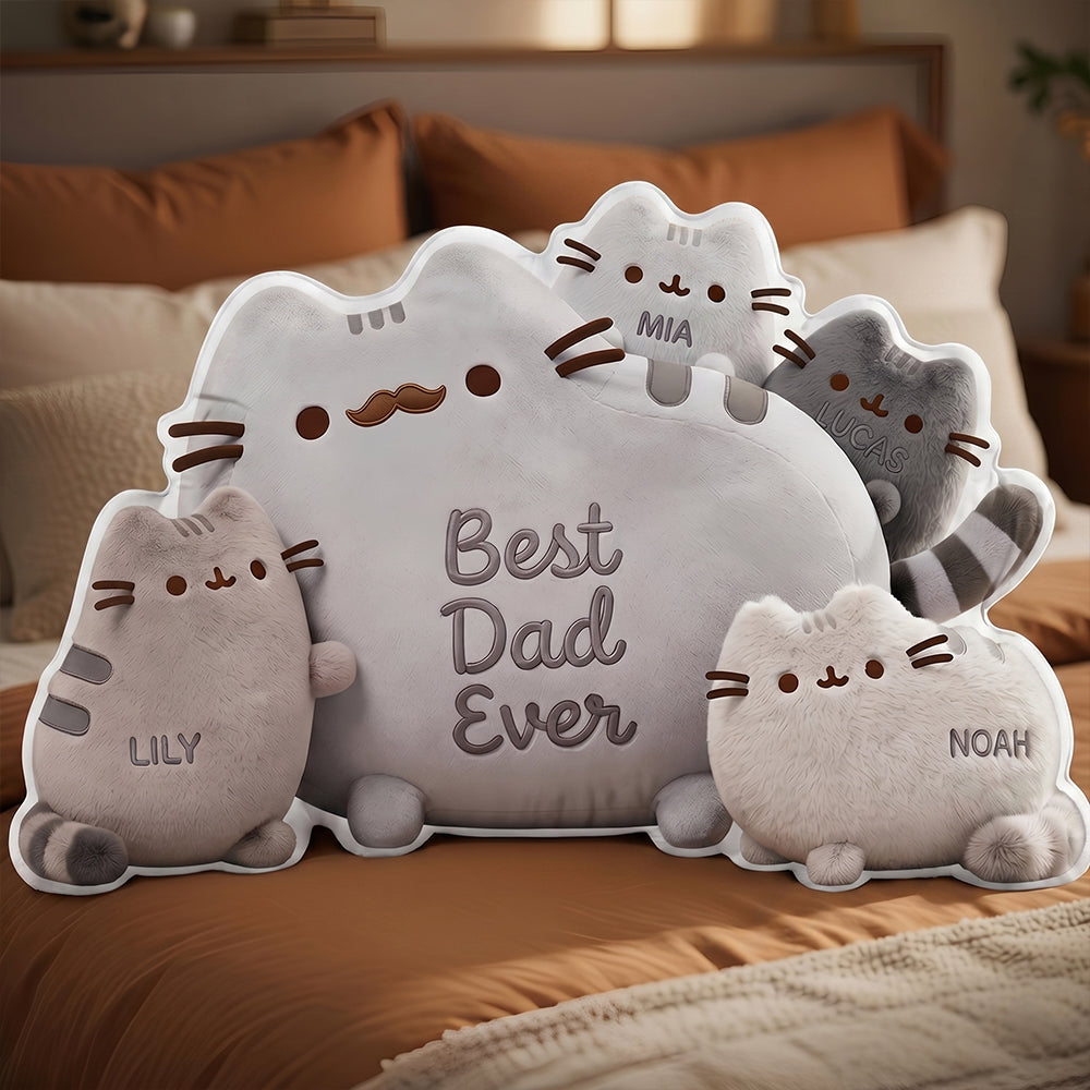 Best Dad Ever Custom Shape Pillow - Personalized Gifts For Dad 03padt160426-Homacus