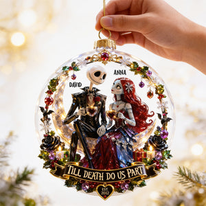 Gothic Love Christmas Ornament Personalized Gifts For Couple 01TYDT250826
