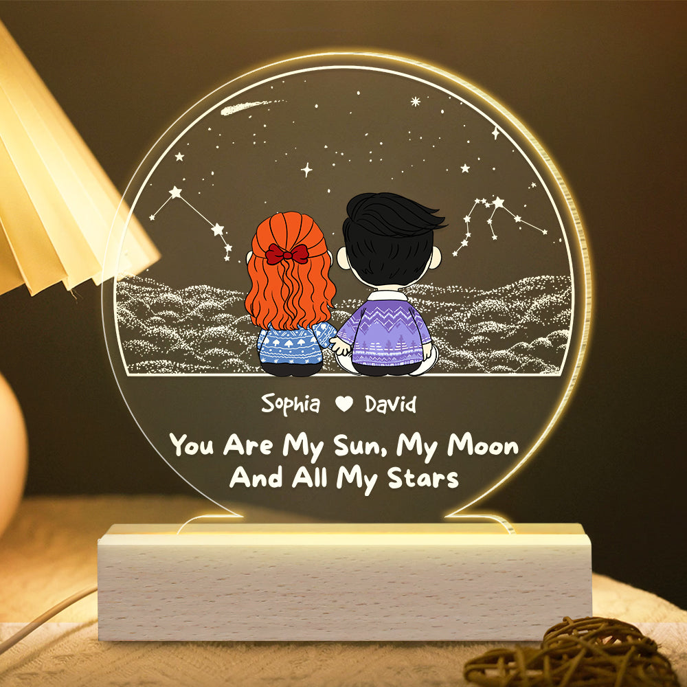 Personalized Gifts For Couple 3D LED Light 03OHDT071224HG-Homacus