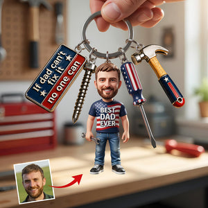 USA Tool Kit Daddy Keychain With Charms Custom Photo Gifts 03PADT020526-Homacus