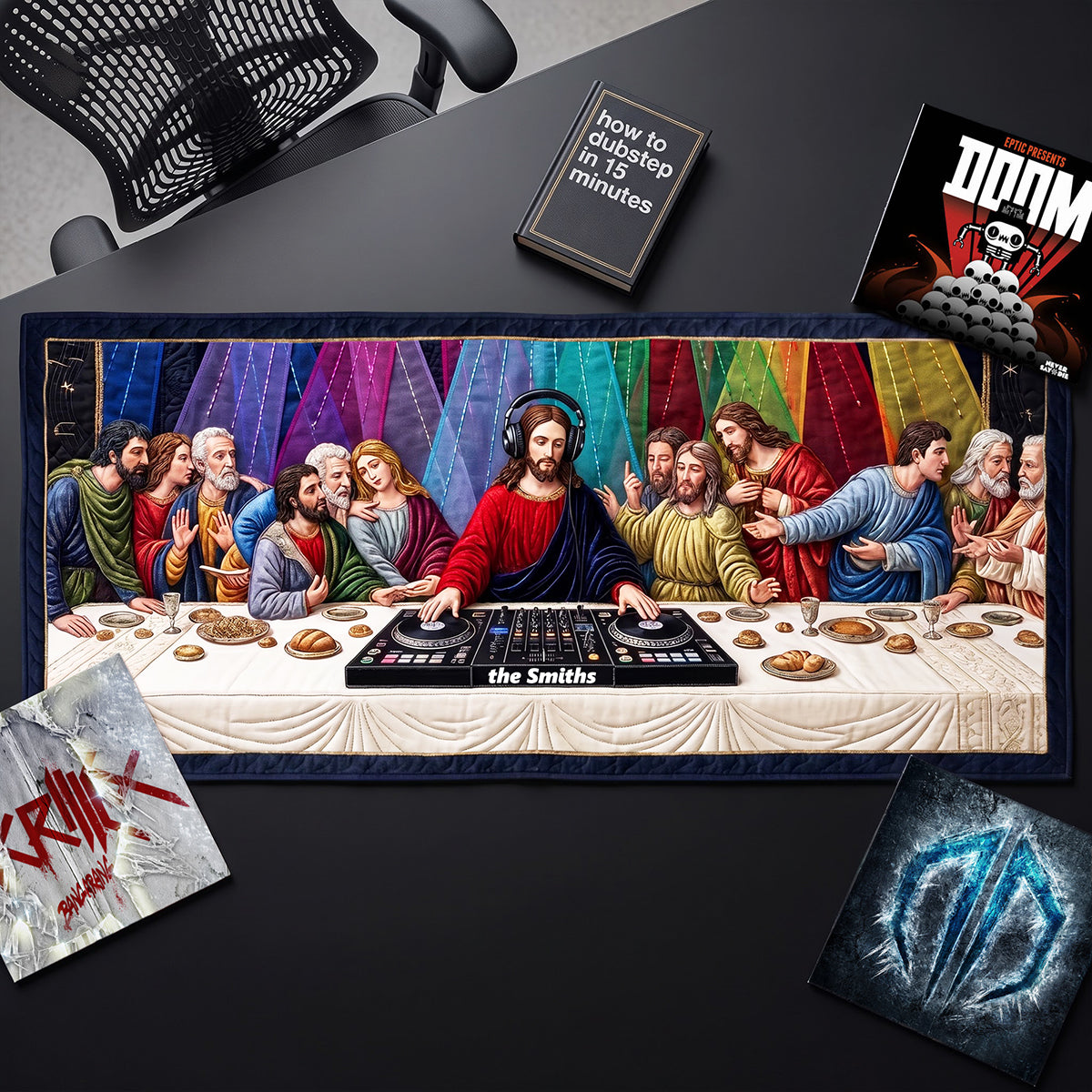 Funny Jesus Quilted Table Runner - Personalized Gifts For Family 05tota140826