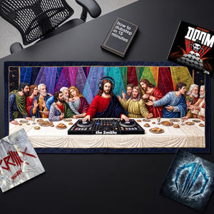 Funny Jesus Quilted Table Runner - Personalized Gifts For Family 05tota140826