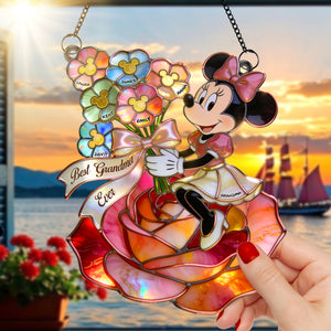 Mom's Beautiful Flowers Suncatcher Ornament - Personalized Gifts For Mom 03qhqn180326-Homacus