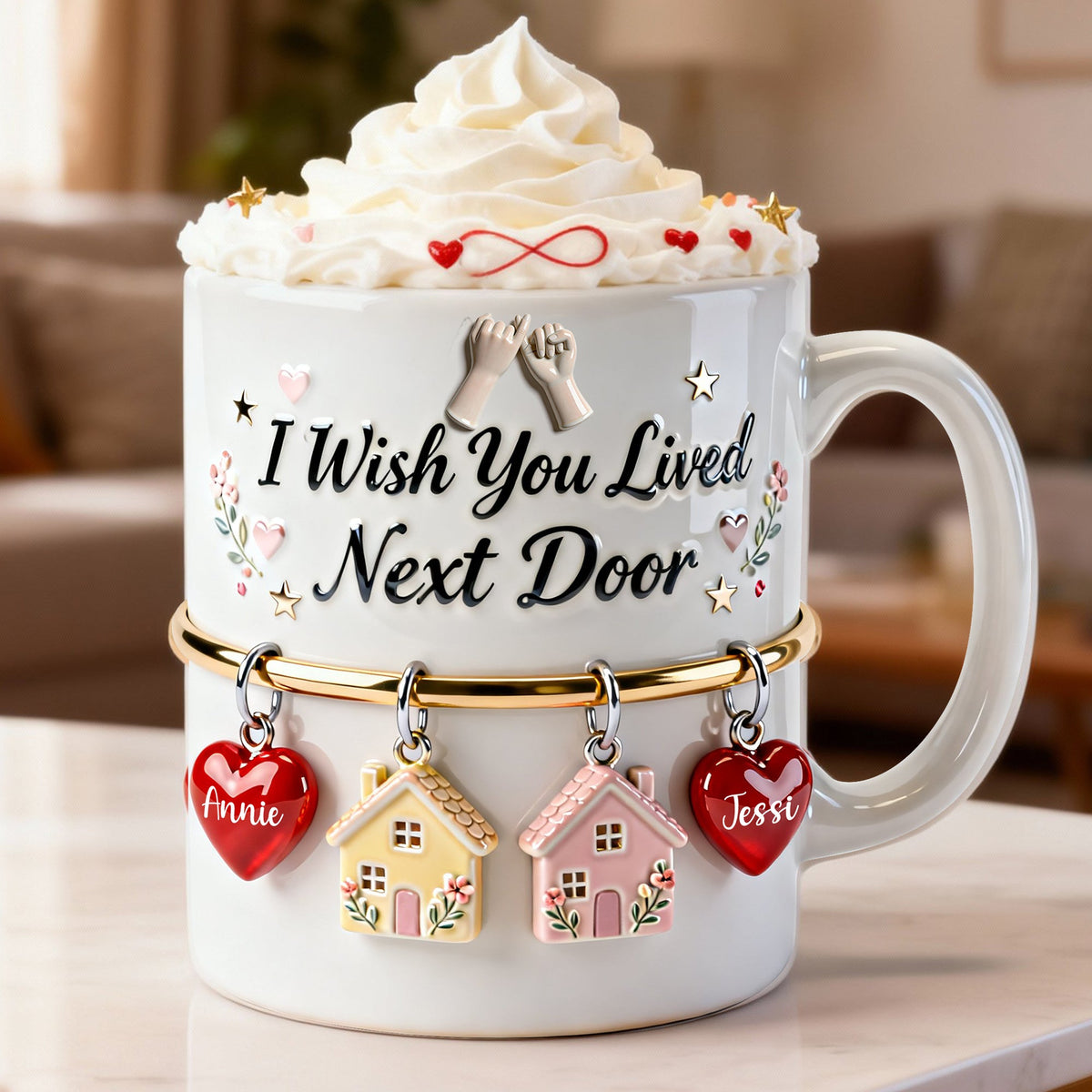 Bestie Long Distance Coffee Mug - Personalized Gift For Besties 07NALU291225-Homacus