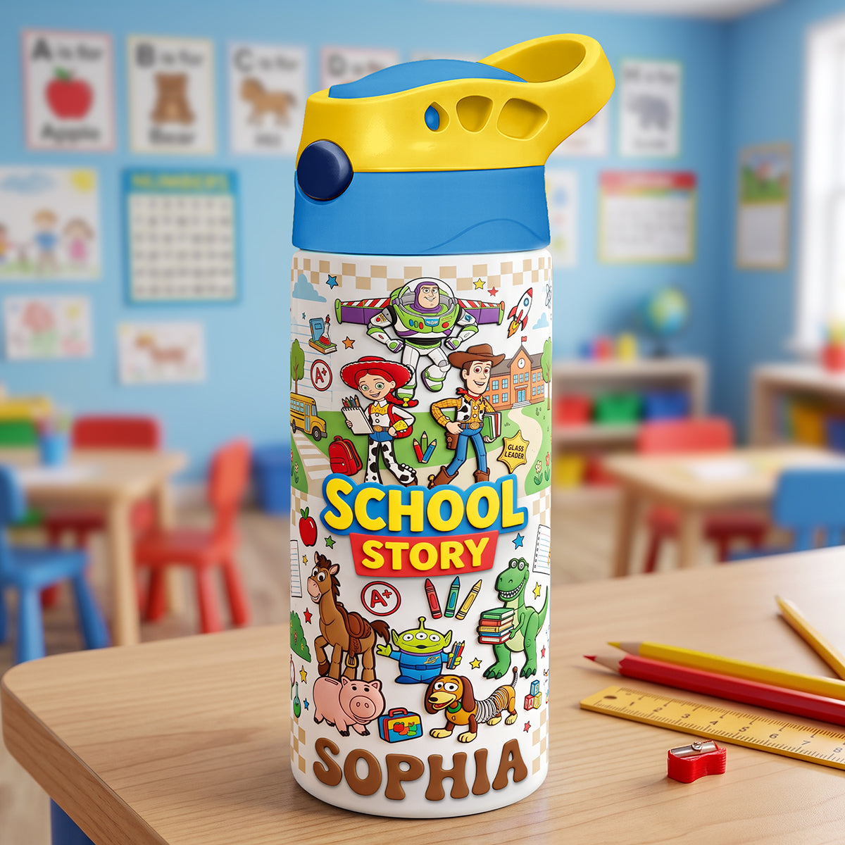 School Adventure Colorful Kid Tumbler Personalized Back To School Gifts 02PATA270726-Homacus