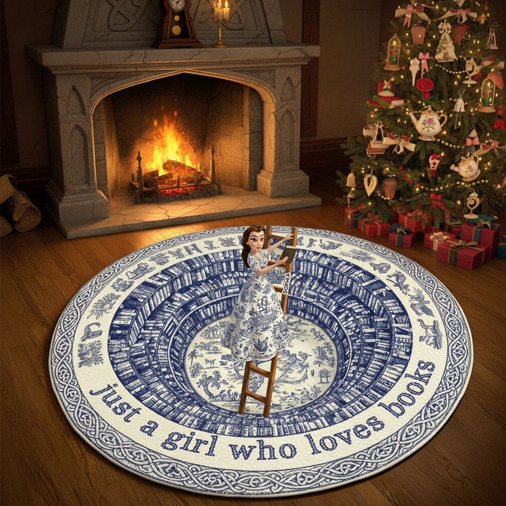 Personalized Christmas Gifts For Book Lovers Quilted Round Mat 03tgtn021025-Homacus