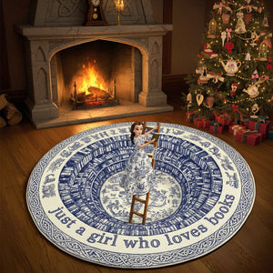 Personalized Christmas Gifts For Book Lovers Quilted Round Mat 03tgtn021025-Homacus
