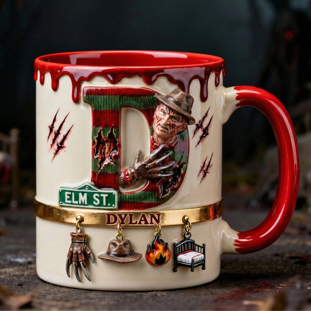 Nightmare Alphabet Initial Letter Accent Mug - Personalized Gifts 03qhqn140126-Homacus