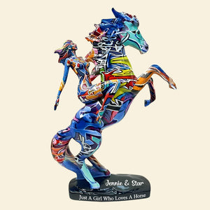 Girl & Her Noble Horse Acrylic Plaque Personalized Gifts For Horse Lovers 09TGDT151125-Homacus