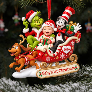 Christmas Sleigh Ride Acrylic Ornament - Personalized Gifts For Parents 01TYTA161026-Homacus