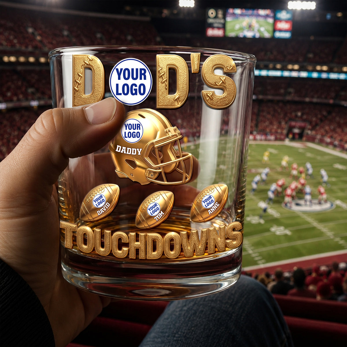 Sport Lover 11oz Round Glass - Personalized Gifts For Father's Day 03OHLU250526-Homacus