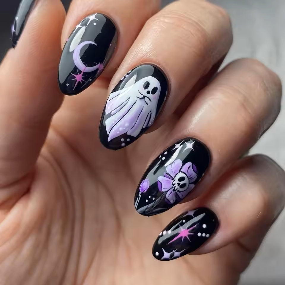 Cute Halloween Nails - 24Pcs Set 01-070825-Homacus