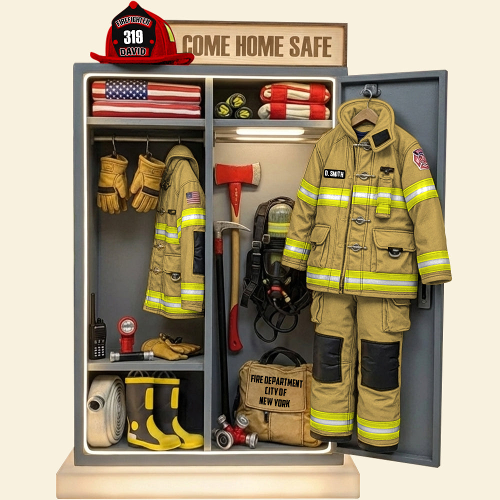 Firefighter Personal Locker Light Box, Personalized Gifts For Firefighter (Active & Retired) 02qhtn201225-Homacus