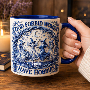 Witch Toile De Jouy Accent Mug - Personalized Gifts For Witches 03tydh210726-Homacus