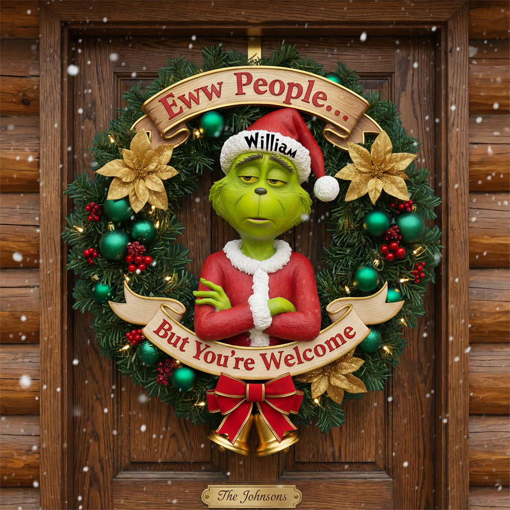 Eww People...Christmas Wood Sign Personalized Funny Gifts 01HYLU211125-Homacus