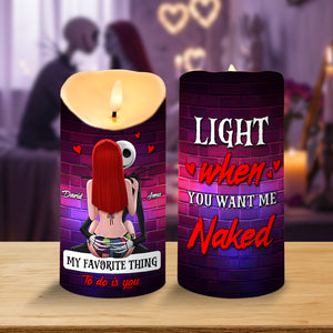 Personalized Funny Horror Gifts For Couple LED Candle 03natn100725-Homacus