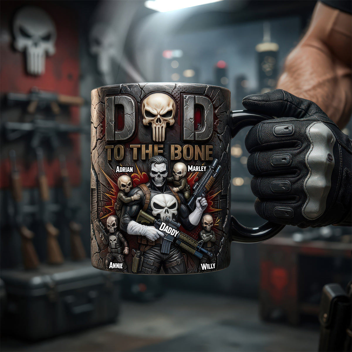 Skull Dad Magic Coffee Mug - Personalized Gifts For Dad 01hudh130526-Homacus