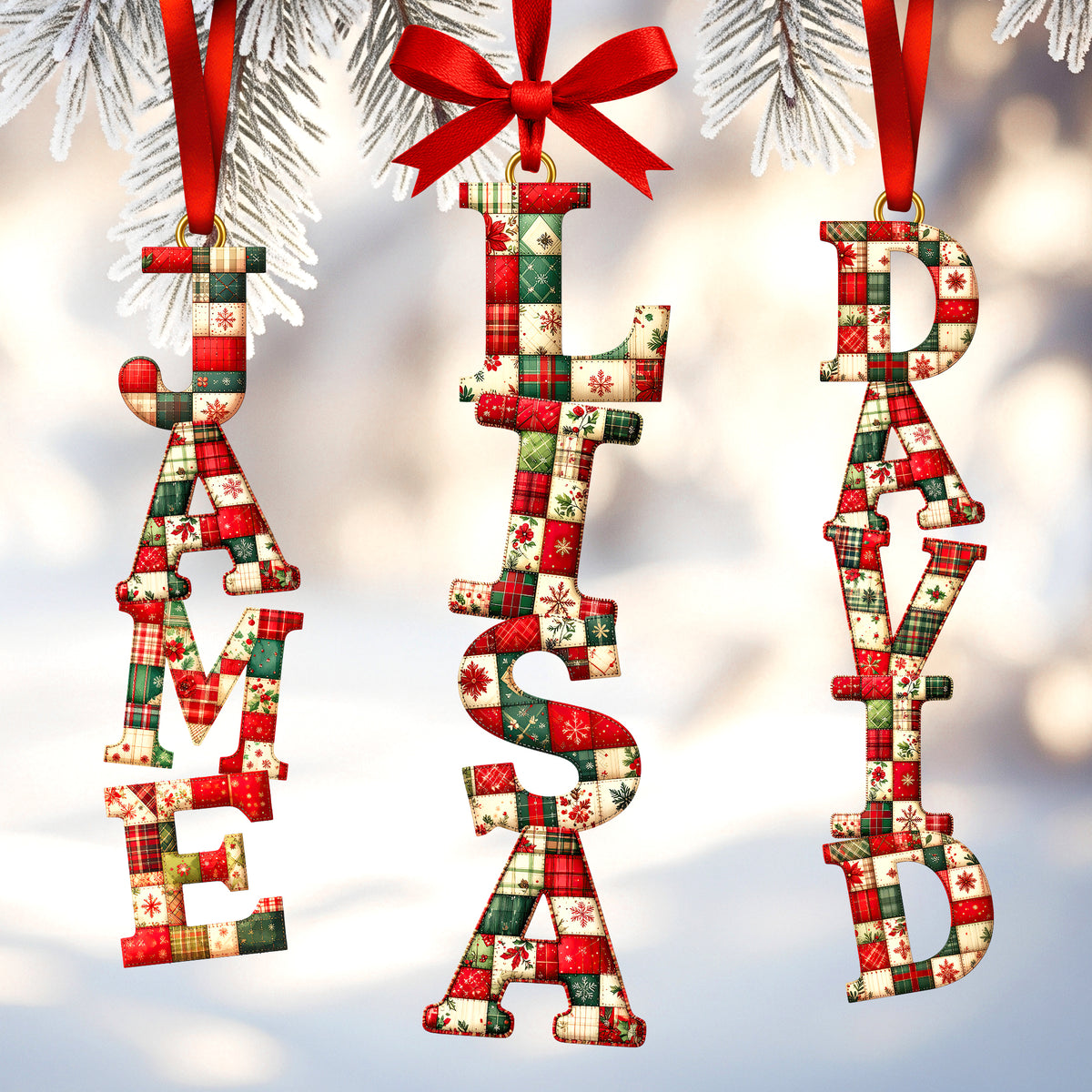 Sewing Alphabet Ornament - Personalized Gift For Christmas Ornament 03HUQN251025-Homacus