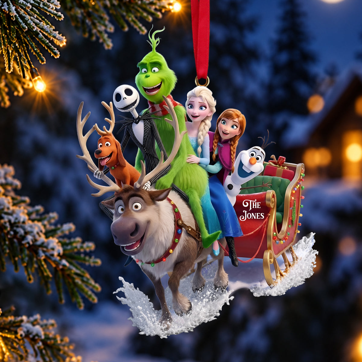 Dashing Through The Snow Acrylic Ornament - Personalized Gifts 04qhlu091026-Homacus