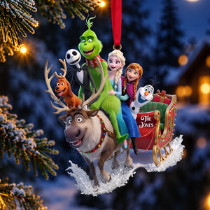 Dashing Through The Snow Acrylic Ornament - Personalized Gifts 04qhlu091026-Homacus